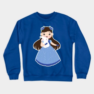 Cute blue chinese girl Crewneck Sweatshirt